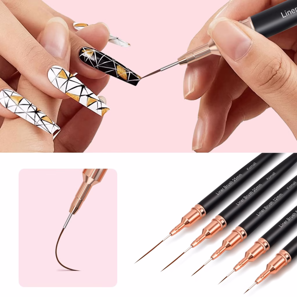 Komall Nail Art Liner Brushes (5pcs)