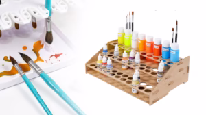 Amazon Basics Craft Paint and Brush Organizer Rack