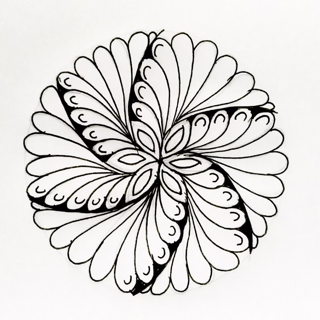 Easy Mandala Drawing in a Circle Without Any Art Experience